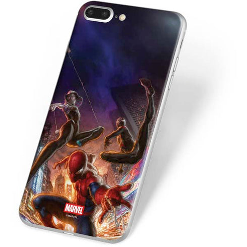 Marvel Spiderman Group Wall iPhone 8 Plus Skin